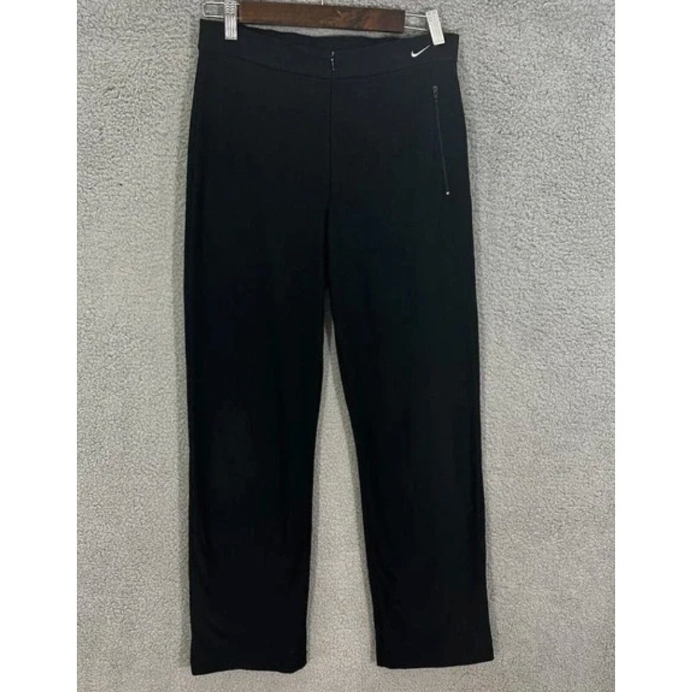 Nike Dri-Fit Pants Women's M Black Y2K Athleisure Training Trousers Retro Track